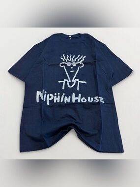 Niphin House T-shirt Fido Dido Size Medium Rare Retro Blue Tee Cartoon 7UP